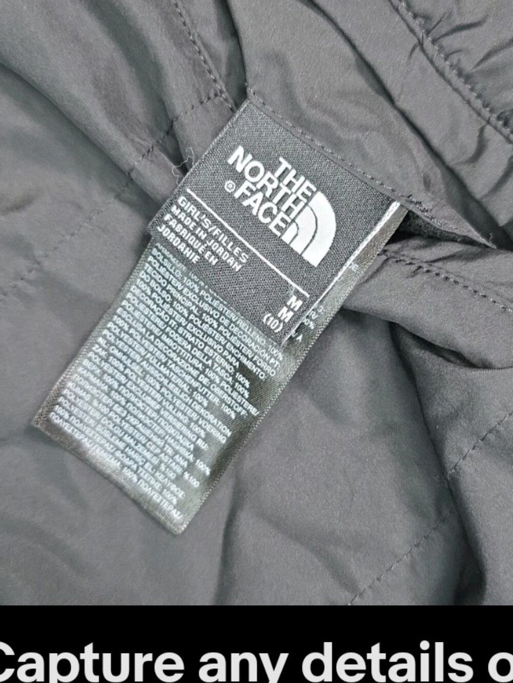 THE NORTH FACE Girl's Reversible Shasta Black Jacket Size M 10 - Picture 6 of 9
